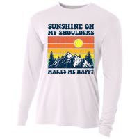 Sunshine On My Shoulders Makes Me Feel Happy Country Music Cooling Performance Long Sleeve Crew