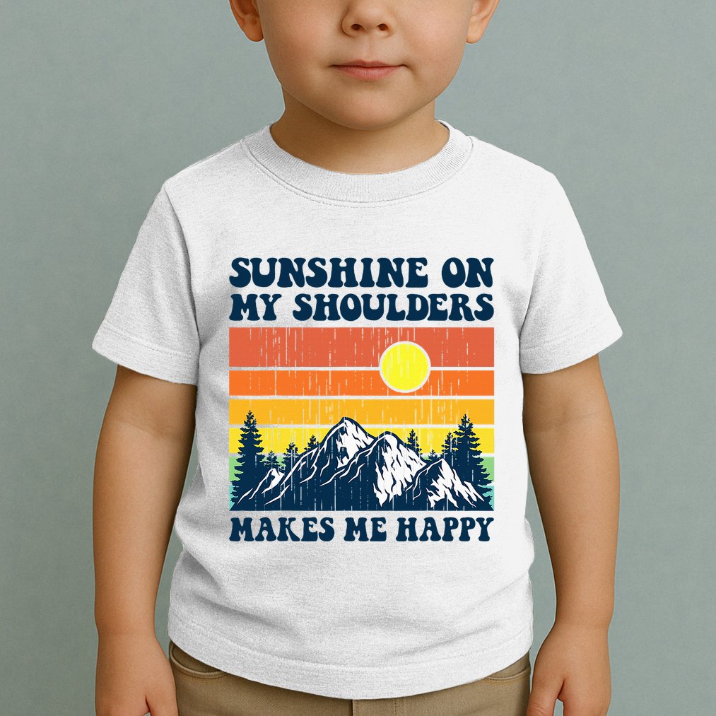 Sunshine On My Shoulders Makes Me Feel Happy Country Music Toddler T-Shirt