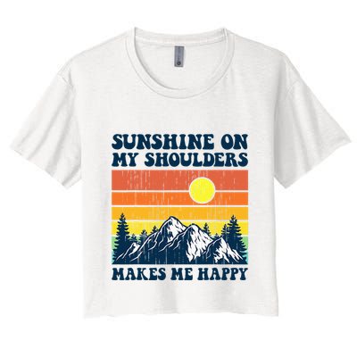 Sunshine On My Shoulders Makes Me Feel Happy Country Music Crop Top