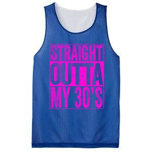 Straight Outta My 30S Cute Gift 40th Birthday Gift Mesh Reversible Basketball Jersey Tank