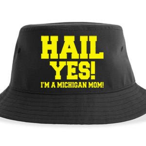 State Of Michigan Hail! Yes Mom Mother Ann Arbor Gift U M Sustainable Bucket Hat