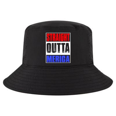 Straight Outta Merica America United States 4th Of July USA Cool Comfort Performance Bucket Hat