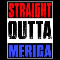 Straight Outta Merica America United States 4th Of July USA Tall T-Shirt