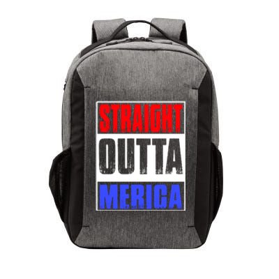 Straight Outta Merica America United States 4th Of July USA Vector Backpack