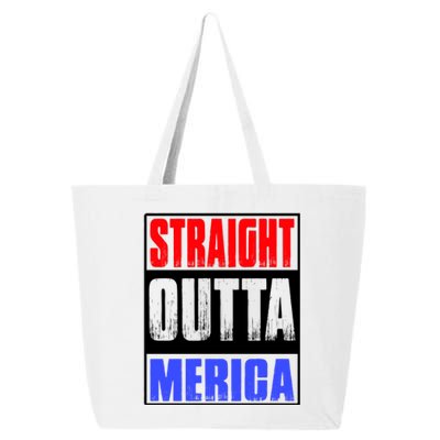 Straight Outta Merica America United States 4th Of July USA 25L Jumbo Tote