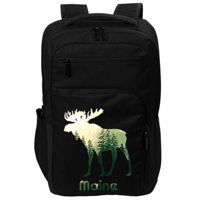 State Of Maine Moose Forest Tree Hunter Wildlife Impact Tech Backpack