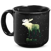 State Of Maine Moose Forest Tree Hunter Wildlife 15oz Campfire Ceramic Mug