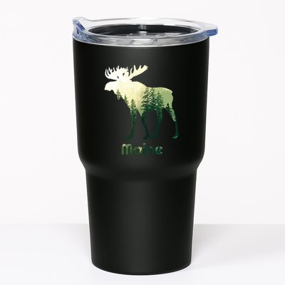 State Of Maine Moose Forest Tree Hunter Wildlife Tumbler