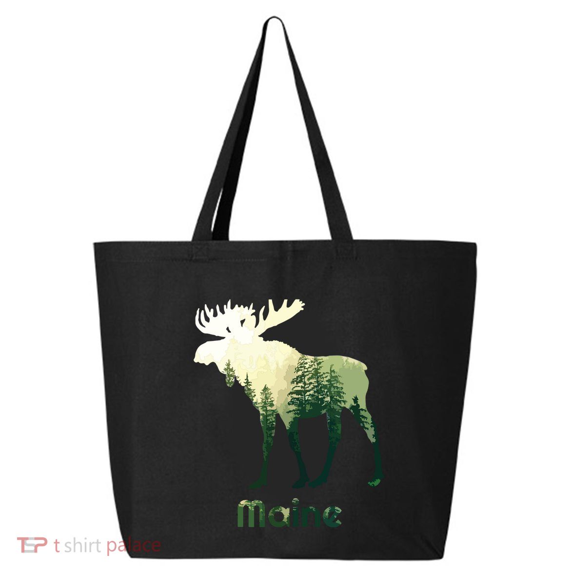 State Of Maine Moose Forest Tree Hunter Wildlife 25L Jumbo Tote