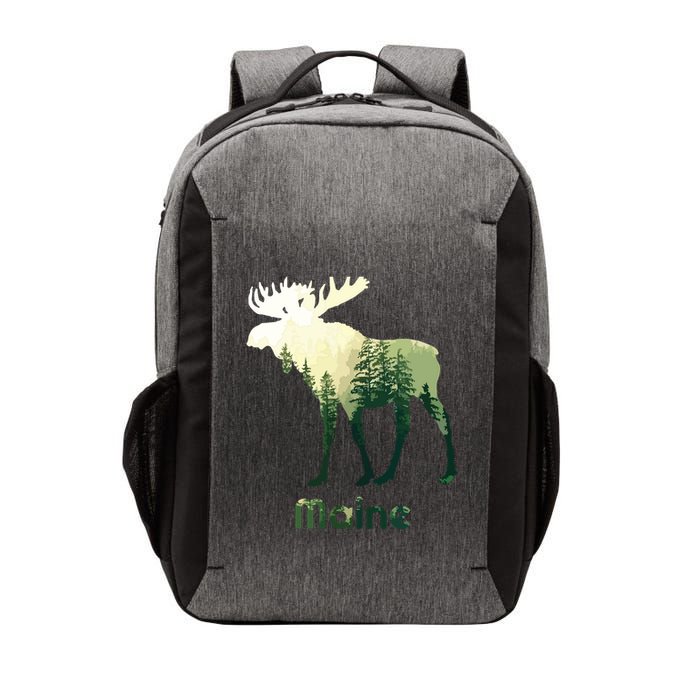 State Of Maine Moose Forest Tree Hunter Wildlife Vector Backpack