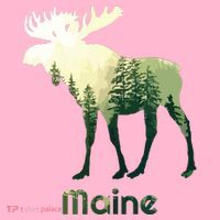 State Of Maine Moose Forest Tree Hunter Wildlife Womens T-Shirt