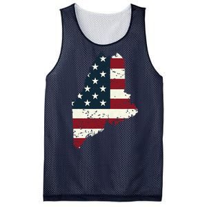 State Of Maine Usa Flag Patriotic For Women Adults Mesh Reversible Basketball Jersey Tank