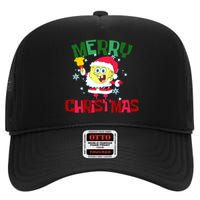 Santa Outfit Merry Christmas High Crown Mesh Back Trucker Hat