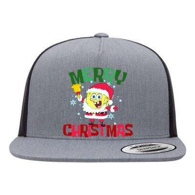 Santa Outfit Merry Christmas Flat Bill Trucker Hat