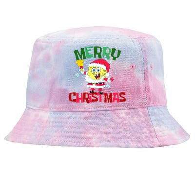 Santa Outfit Merry Christmas Tie-Dyed Bucket Hat