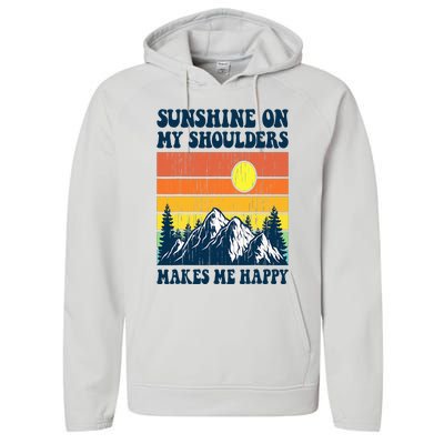 Sunshine On My Shoulders Makes Me Feel Happy Country Music Performance Fleece Hoodie