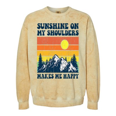 Sunshine On My Shoulders Makes Me Feel Happy Country Music Colorblast Crewneck Sweatshirt