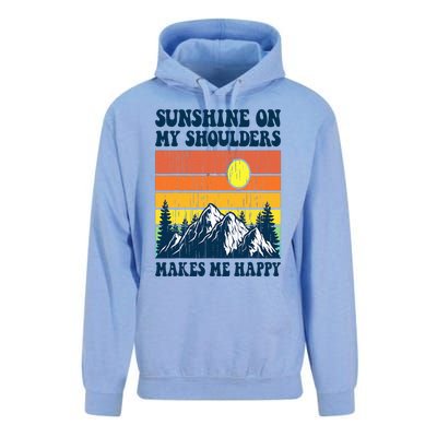 Sunshine On My Shoulders Makes Me Feel Happy Country Music Unisex Surf Hoodie