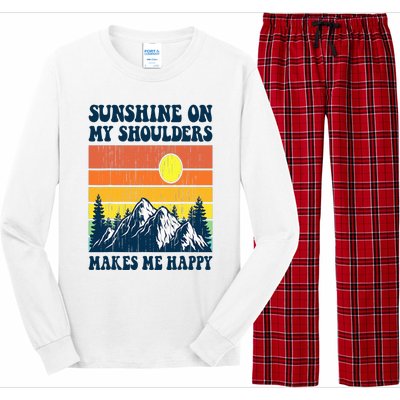 Sunshine On My Shoulders Makes Me Feel Happy Country Music Long Sleeve Pajama Set