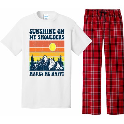 Sunshine On My Shoulders Makes Me Feel Happy Country Music Pajama Set