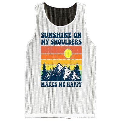 Sunshine On My Shoulders Makes Me Feel Happy Country Music Mesh Reversible Basketball Jersey Tank