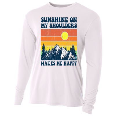 Sunshine On My Shoulders Makes Me Feel Happy Country Music Cooling Performance Long Sleeve Crew