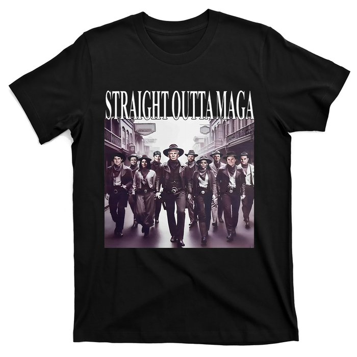 Straight Outta Maga Funny Trump 2024 Funny T-Shirt