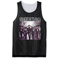 Straight Outta Maga Funny Trump 2024 Funny Mesh Reversible Basketball Jersey Tank