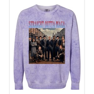 Straight Outta Maga Funny Trump 2024 Colorblast Crewneck Sweatshirt