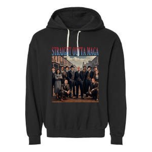 Straight Outta Maga Funny Trump 2024 Garment-Dyed Fleece Hoodie