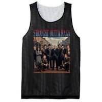 Straight Outta Maga Funny Trump 2024 Mesh Reversible Basketball Jersey Tank