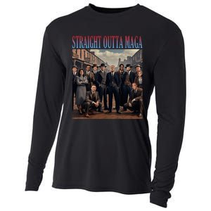 Straight Outta Maga Funny Trump 2024 Cooling Performance Long Sleeve Crew