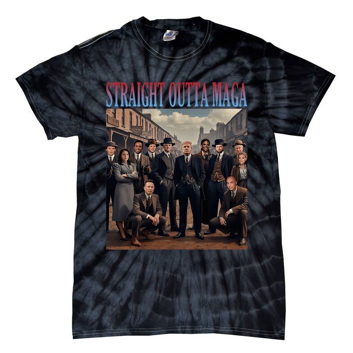 Straight Outta Maga Funny Trump 2024 Tie-Dye T-Shirt