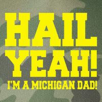 State Of Michigan Hail! Yeah Dad Father Ann Arbor Legacy Tie Dye Trucker Hat
