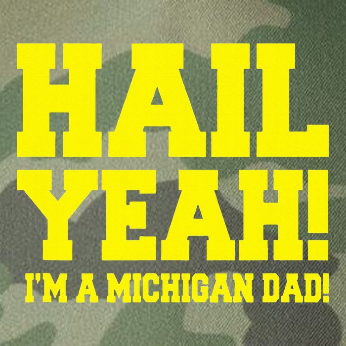 State Of Michigan Hail! Yeah Dad Father Ann Arbor Legacy Tie Dye Trucker Hat