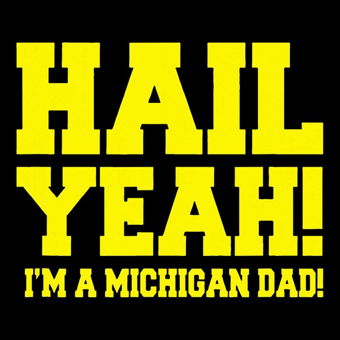 State Of Michigan Hail! Yeah Dad Father Ann Arbor Flexfit Unipanel Trucker Cap