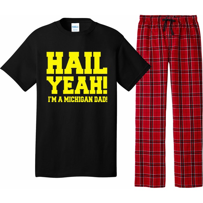 State Of Michigan Hail! Yeah Dad Father Ann Arbor Pajama Set