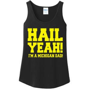 State Of Michigan Hail! Yeah Dad Father Ann Arbor Ladies Essential Tank