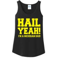 State Of Michigan Hail! Yeah Dad Father Ann Arbor Ladies Essential Tank