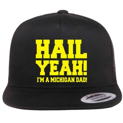 State Of Michigan Hail! Yeah Dad Father Ann Arbor Flatbill Hat