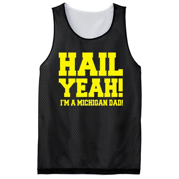 State Of Michigan Hail! Yeah Dad Father Ann Arbor Mesh Reversible Basketball Jersey Tank