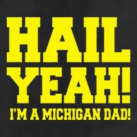 State Of Michigan Hail! Yeah Dad Father Ann Arbor Golf Towel
