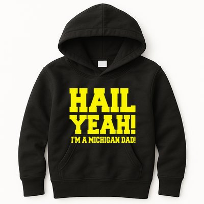 State Of Michigan Hail! Yeah Dad Father Ann Arbor Kids Hoodie
