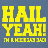 State Of Michigan Hail! Yeah Dad Father Ann Arbor Garment-Dyed Sweatshirt