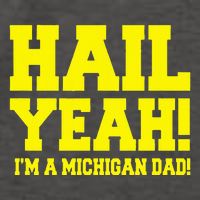 State Of Michigan Hail! Yeah Dad Father Ann Arbor Vector Backpack