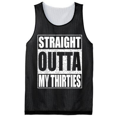 Straight Outta My Thirties 40th Birthday Shirt shirt Mesh Reversible Basketball Jersey Tank