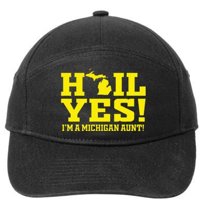 State Of Michigan Hail! Yes Mi Aunt Ann Arbor Gift U M 7-Panel Snapback Hat