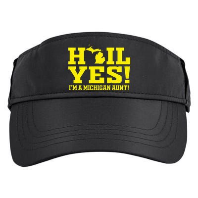 State Of Michigan Hail! Yes Mi Aunt Ann Arbor Gift U M Adult Drive Performance Visor