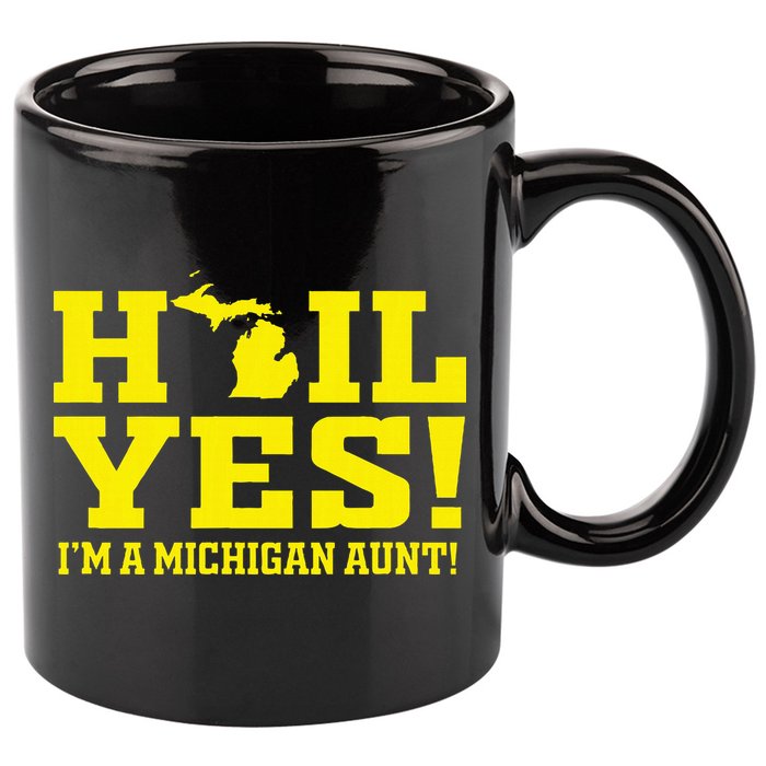 State Of Michigan Hail! Yes Mi Aunt Ann Arbor Gift U M 11oz C Handle Ceramic Mug