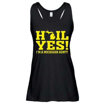 State Of Michigan Hail! Yes Mi Aunt Ann Arbor Gift U M Ladies Essential Flowy Tank
